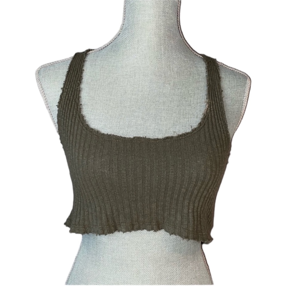 Women’s UO Ecoté Dark Green Cropped Tank Medium